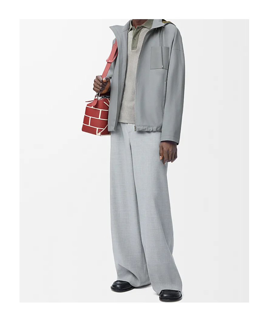 Loewe Cotton Hooded Jacket In Gray