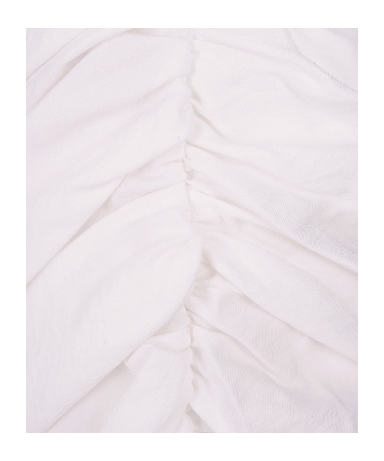 Jacquemus Saudade Asymmetric Draped Mini Dress In White