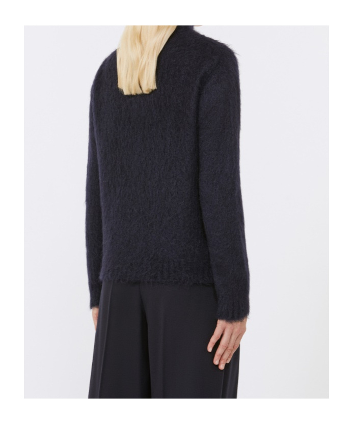 Max Mara Mohair-blend Turtleneck Sweater In Blue