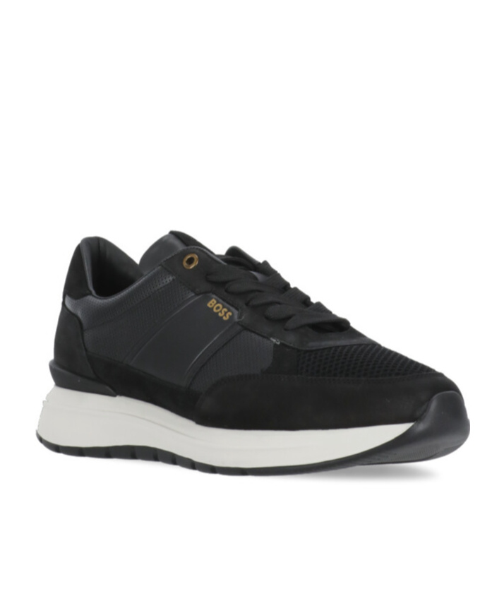 Hugo Boss Laced Sneakers In Black