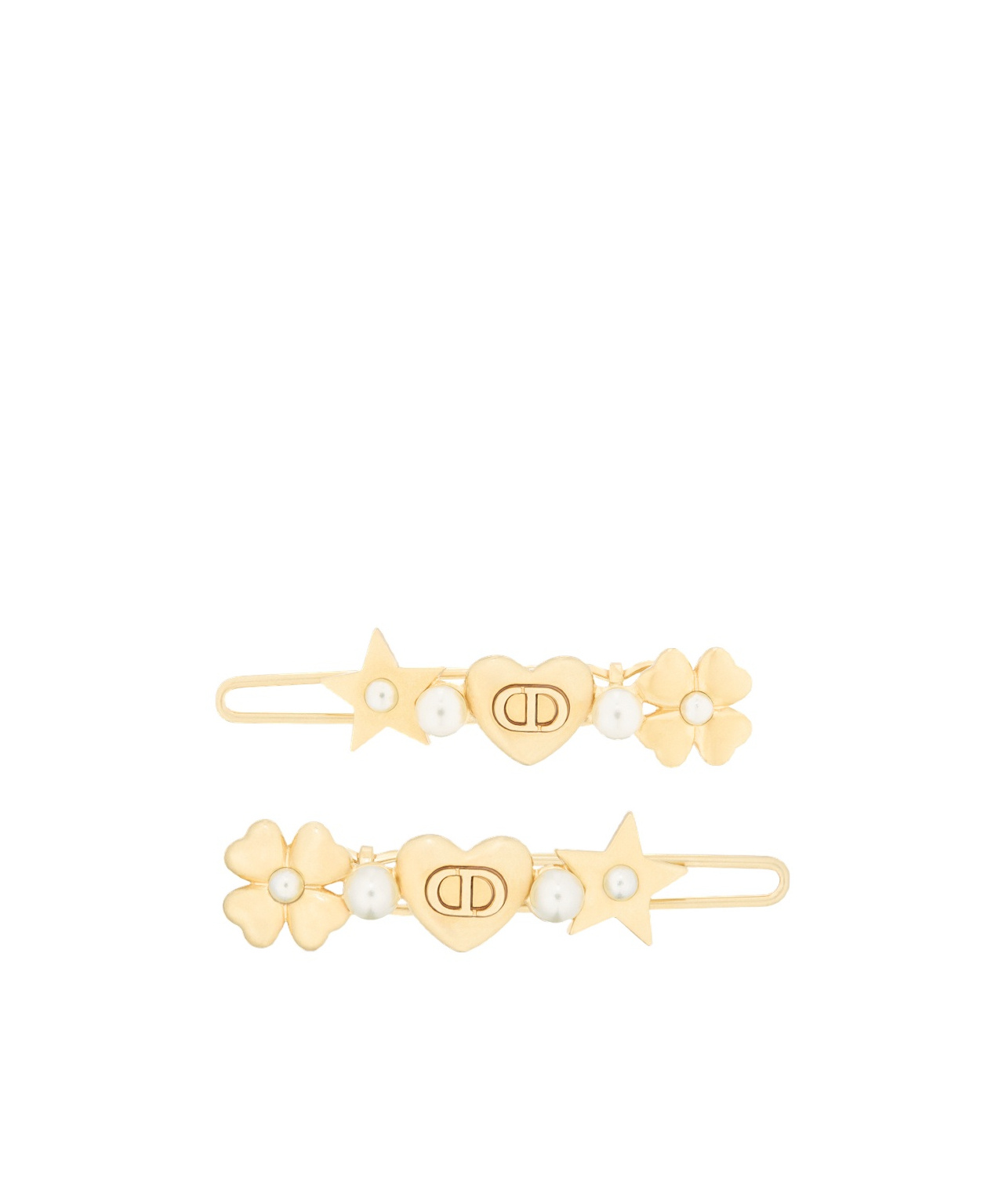 Dior Lucky  Set Of Barrettes In Gold
