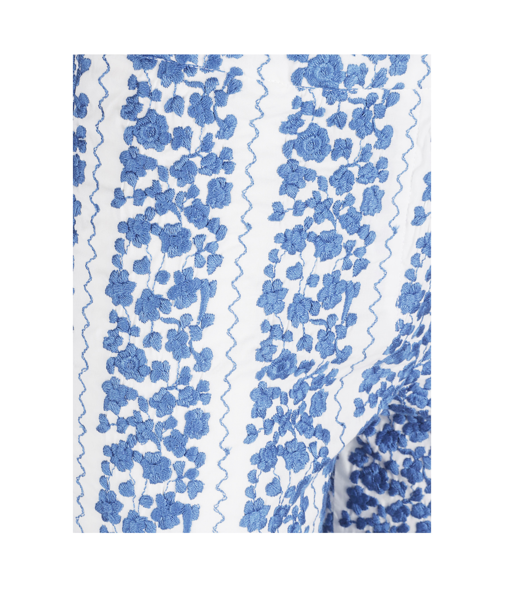True Royal Embroidered Pattern Pants In Blue