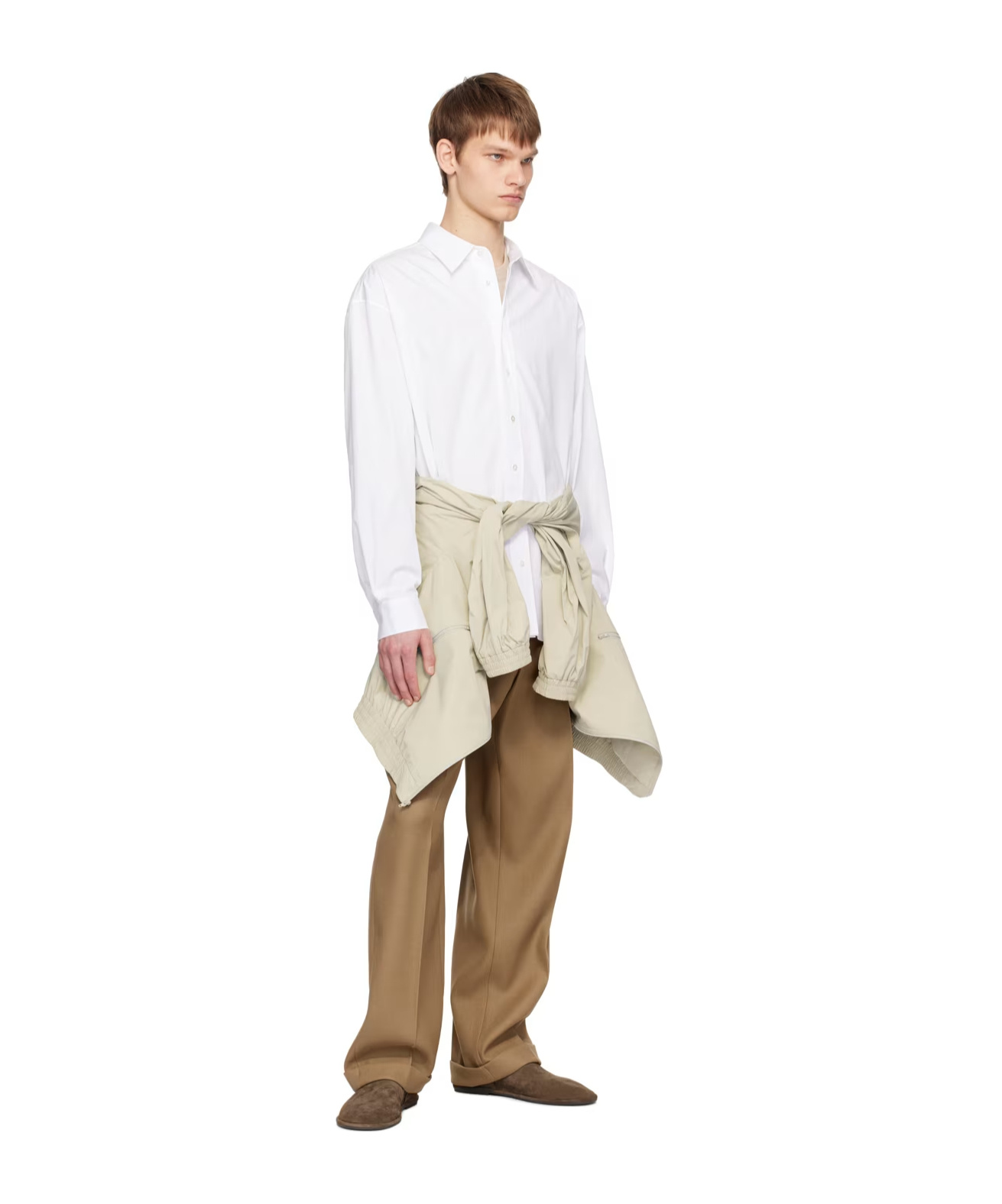 The Row Penn Long-sleeved Shirt In White