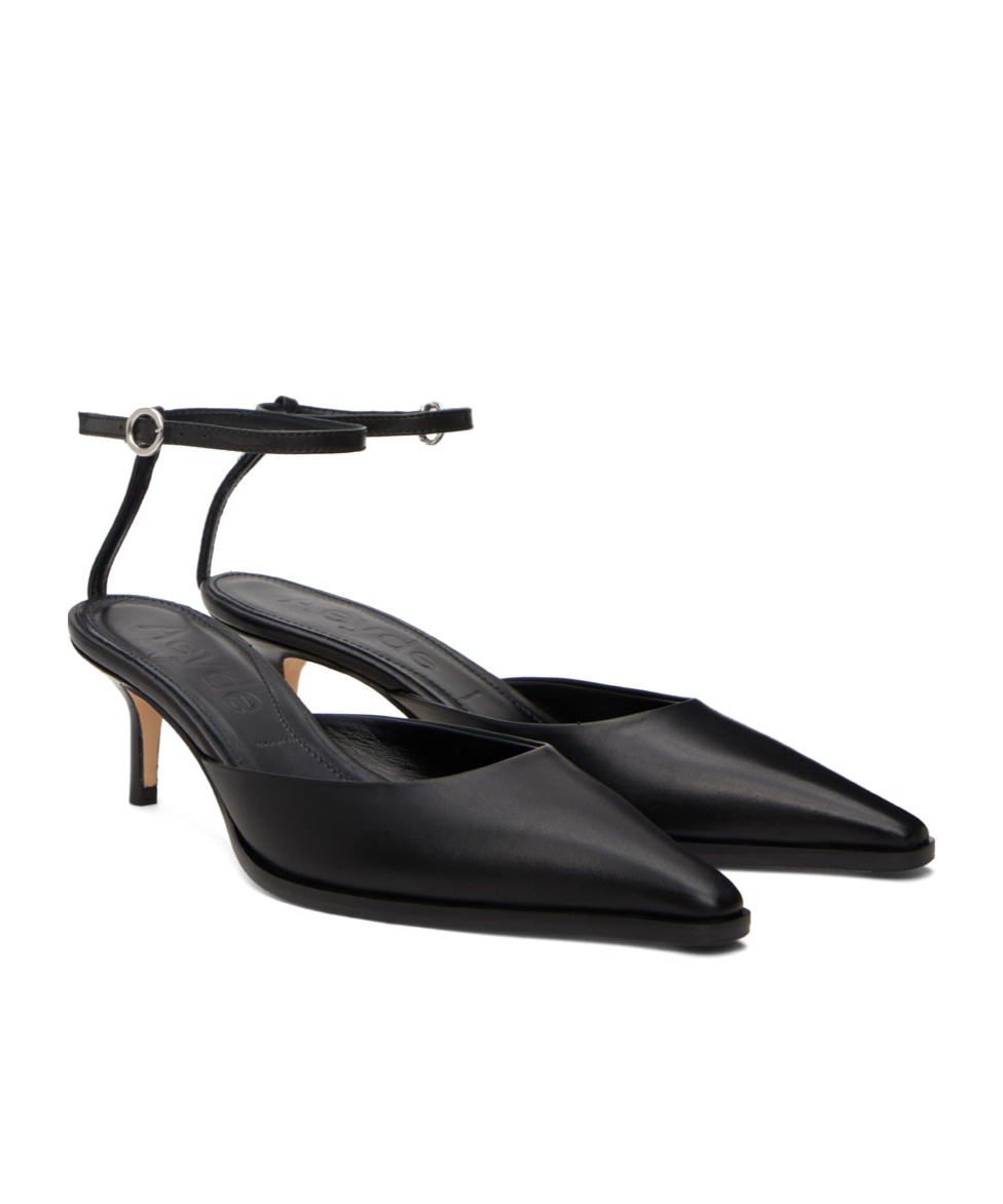 Aeyde Pointed High-heeled Sandals In Black