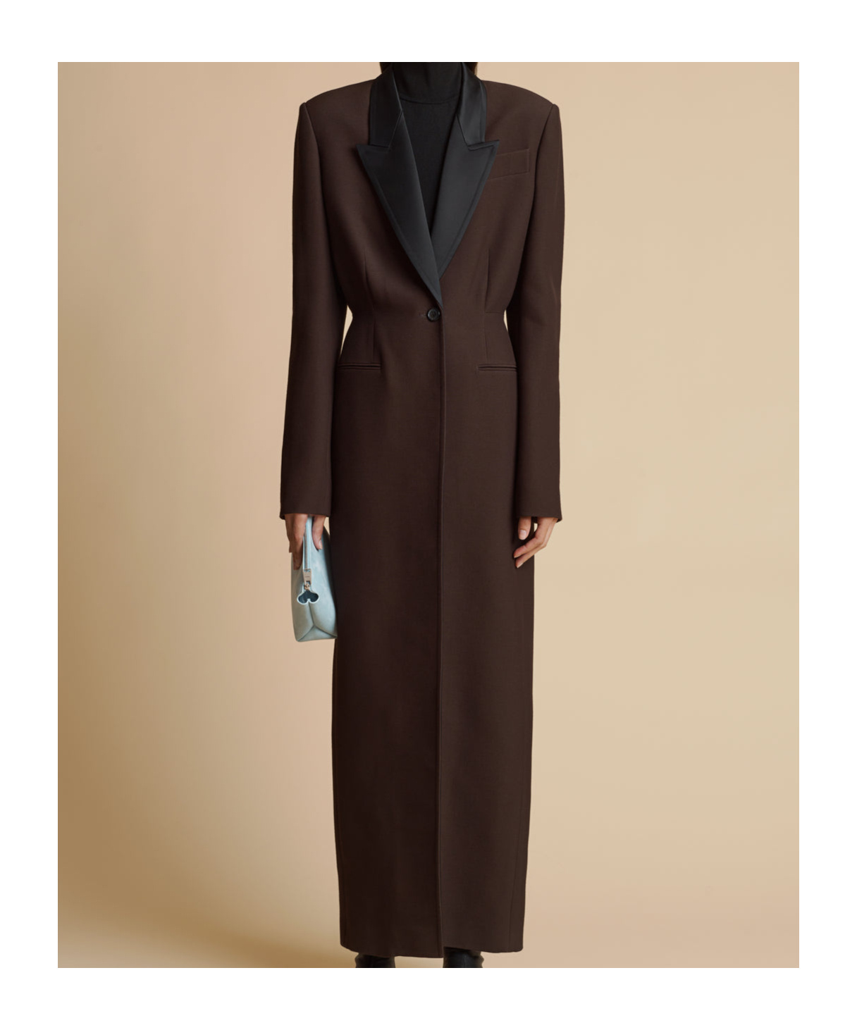 Khaite Long-sleeved Coat In Black
