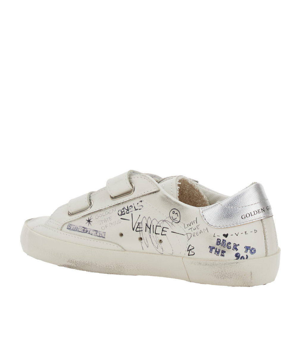 Golden Goose Kid - Old School Sneakers In White