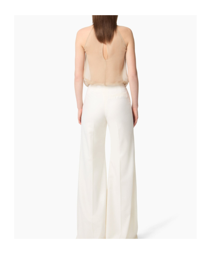 Nina Ricci Sleeveless Halter Neck Top In Neutral