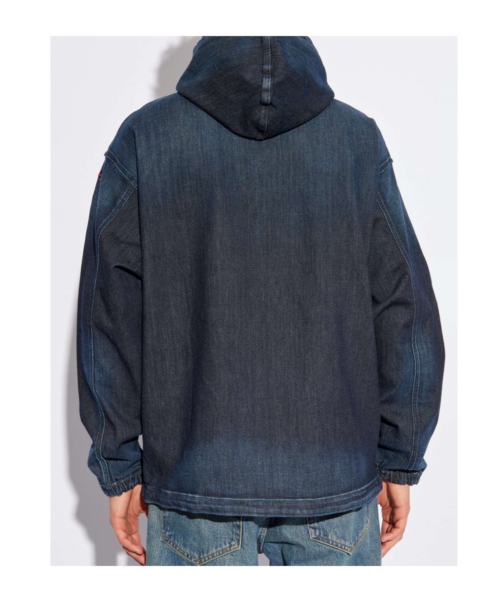 Diesel Hooded Denim Jacket In Black