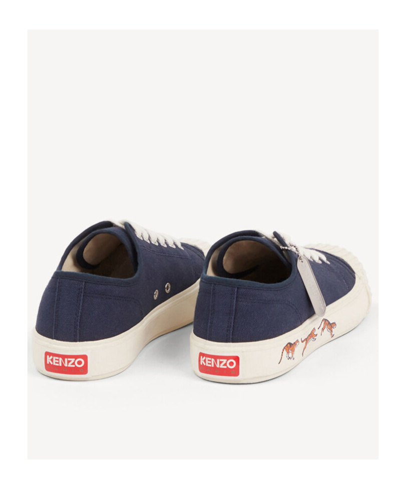 Kenzo Round-toe Low-top Sneakers In Nude