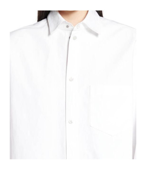 Balenciaga Semi Fitted Button-down Shirt In White