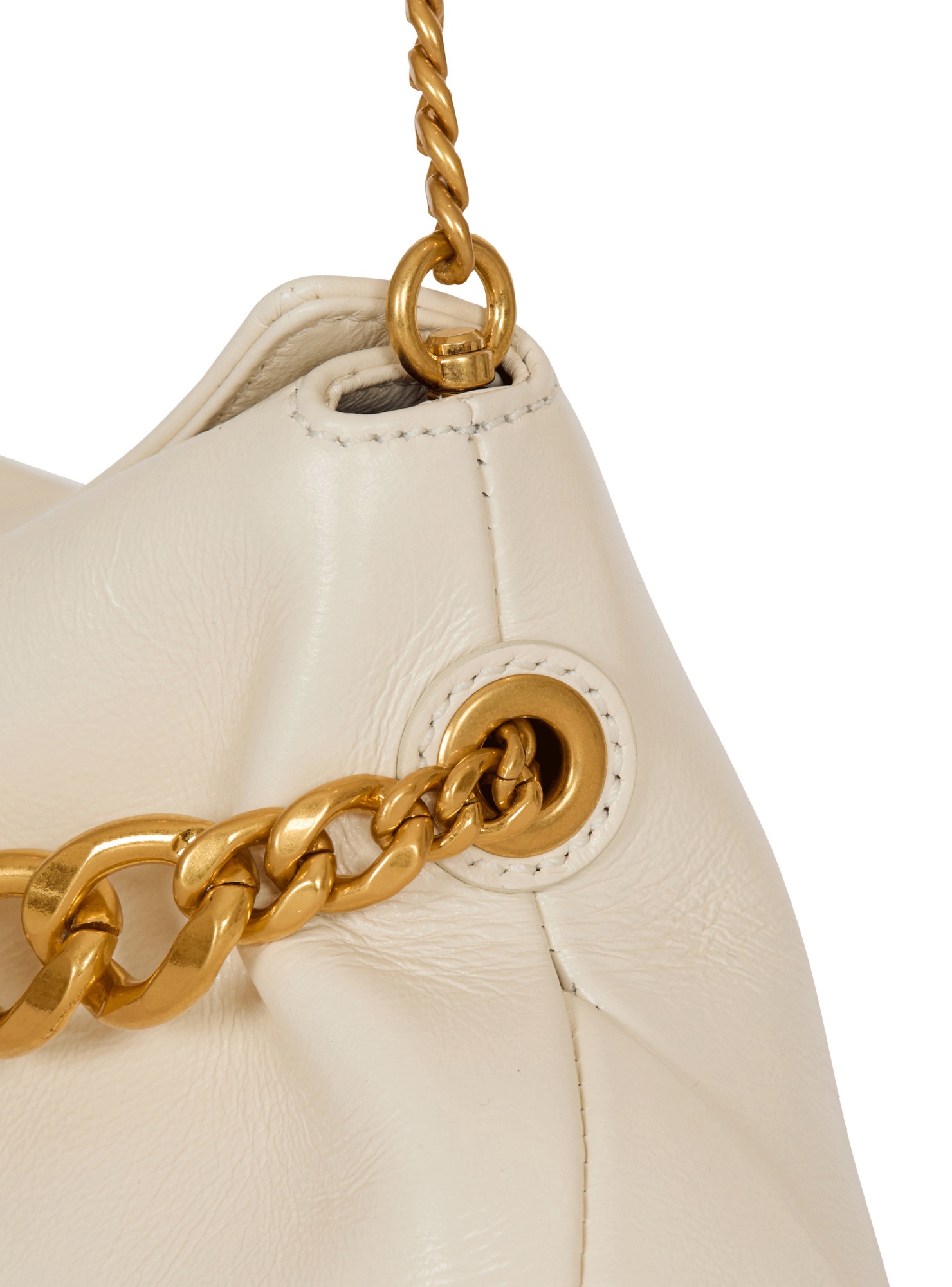 Balmain 1945 Soft Crinkled Leather Clutch In Brown