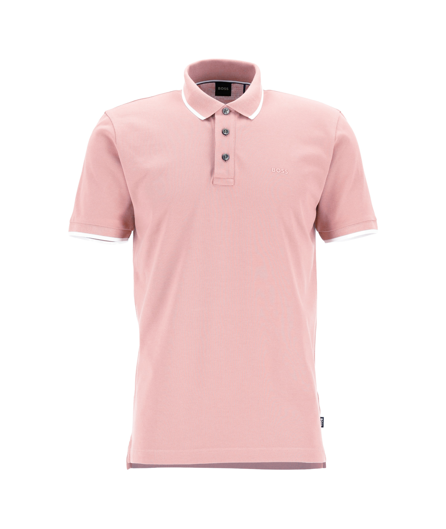 Hugo Boss Parlay Button Lapel Polo Shirt In Pink