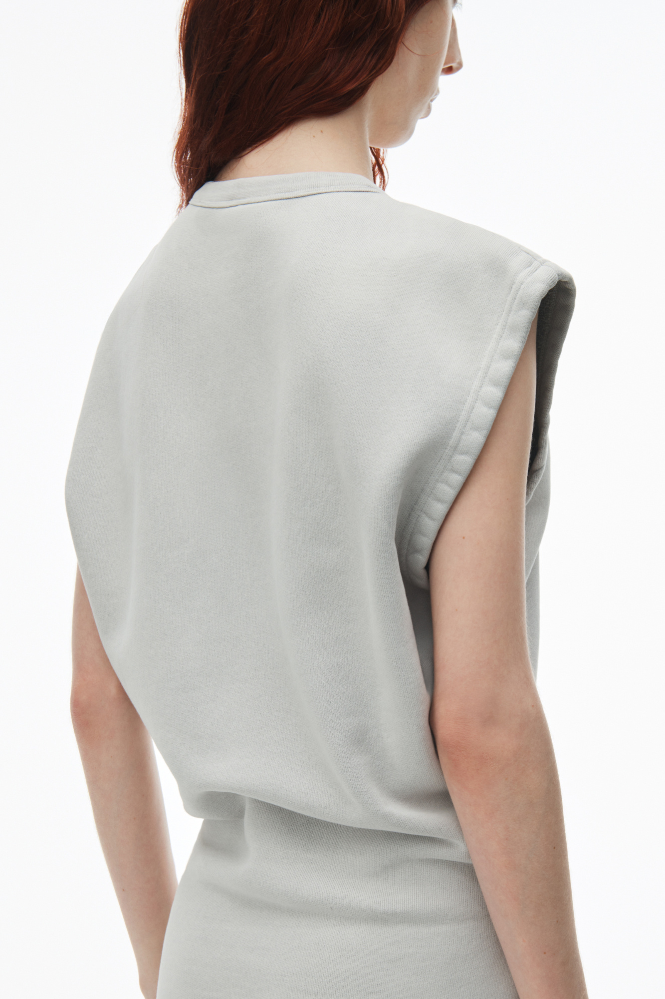 Alexander Wang Logo-print Jersey Mini Dress In White