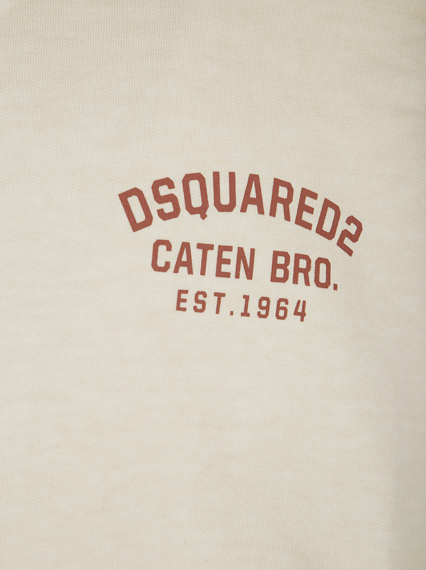 Dsquared2 Oversized Crewneck Cotton Sweatshirt Patches In Neutral