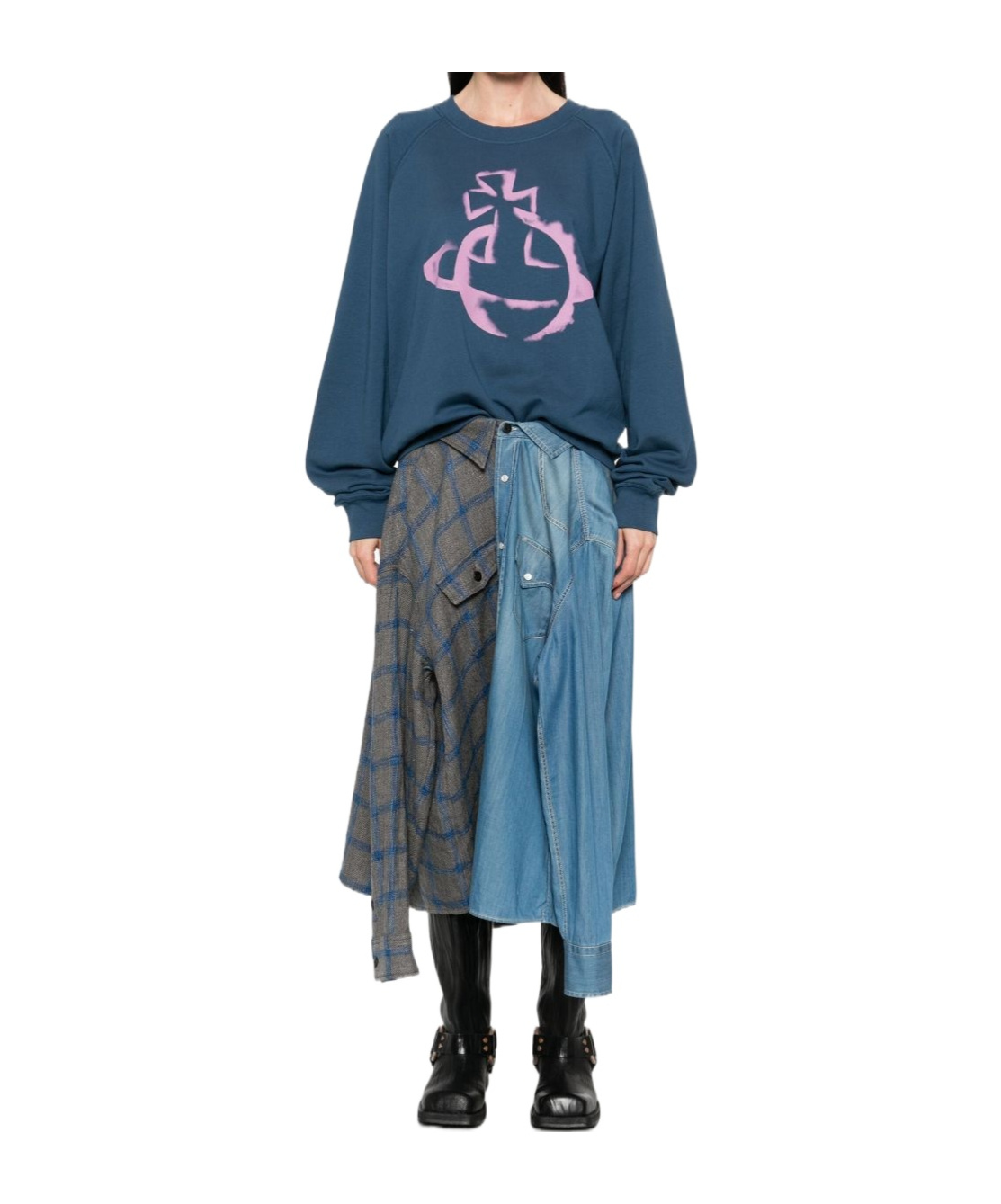 Shop Vivienne Westwood Stencil Orb Sweatshirt In Blue