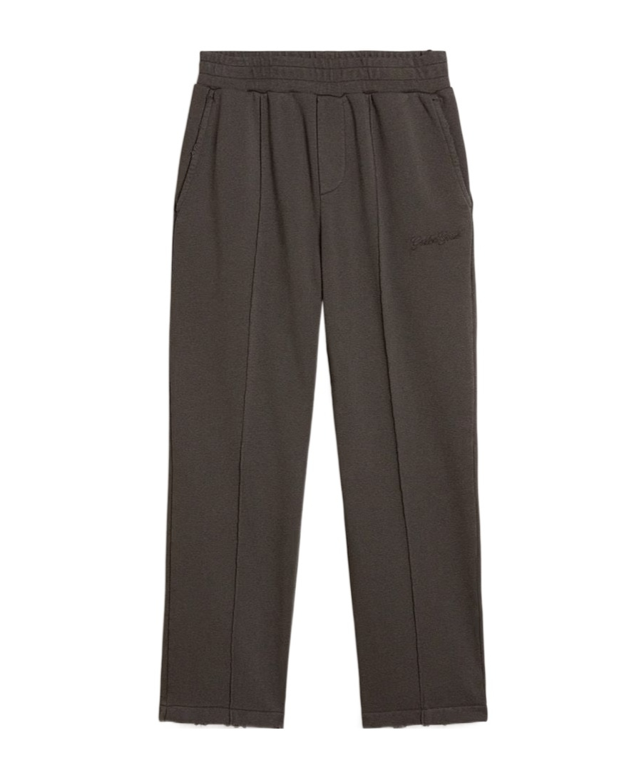 Golden Goose Central-seam Fleece Track Pants In Black
