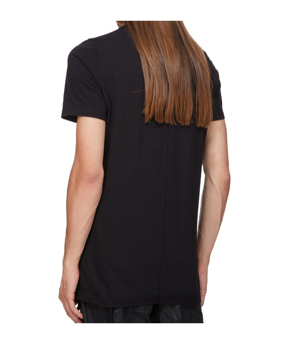 Rick Owens Drkshdw Level T-shirt With Asymmetric Hem And Graphic Print In Black