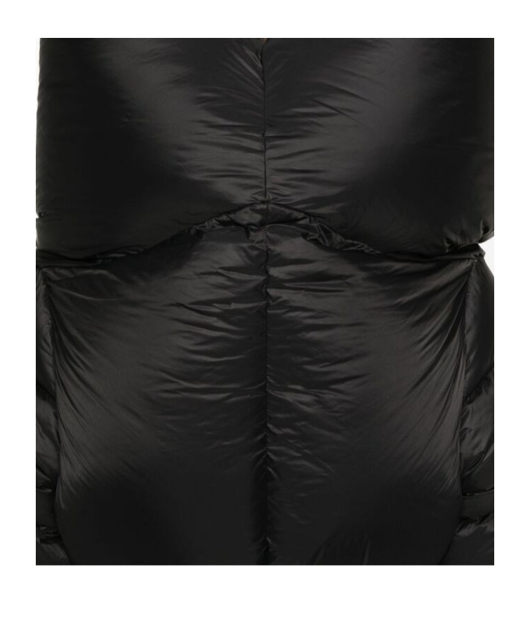 Rick Owens Long-sleeved Down Jacket In Black