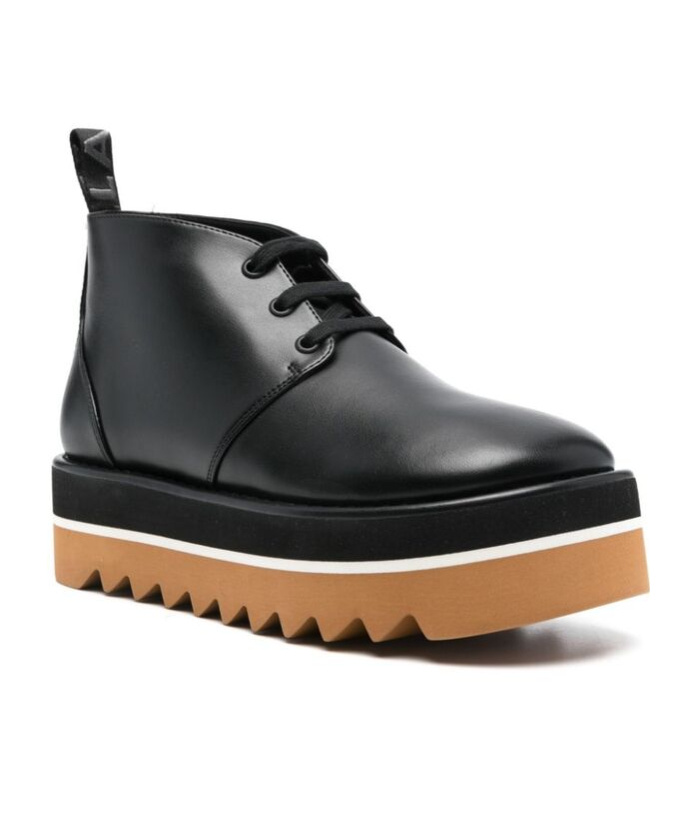 Stella Mccartney Black Sneak-elyse Platform Loafers In Black