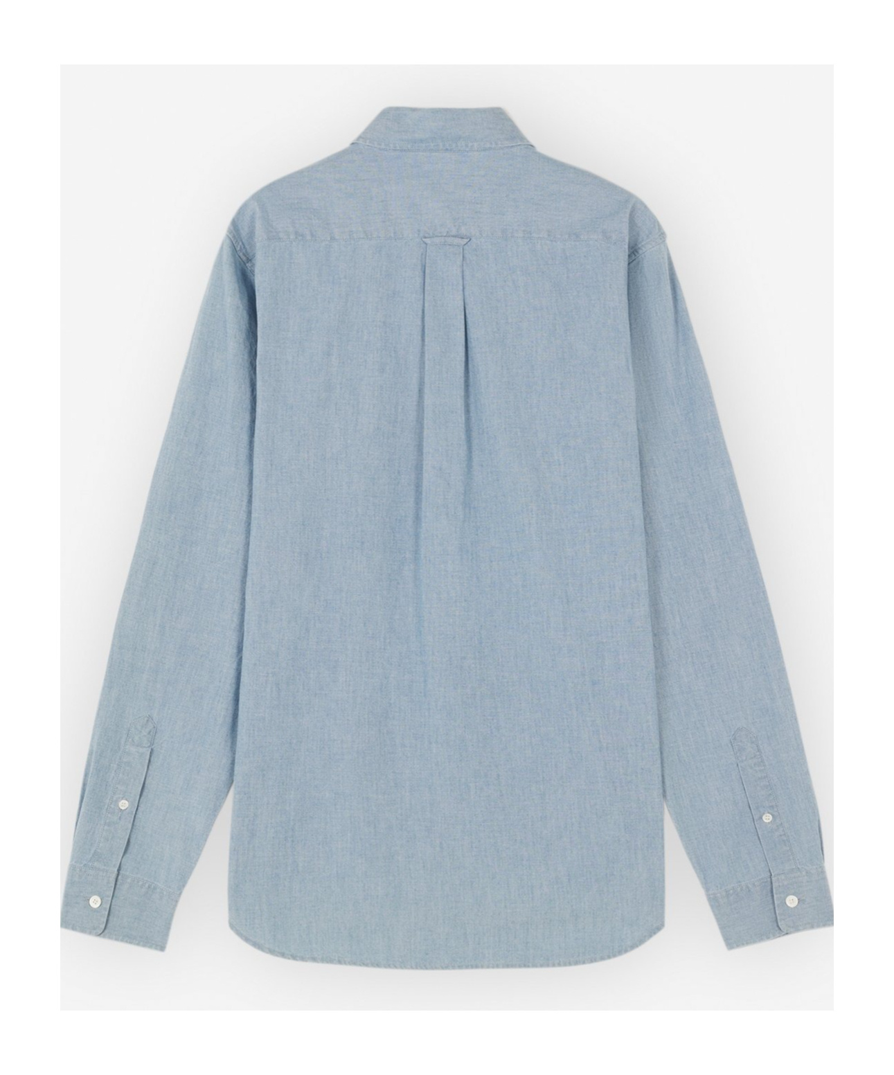 Maison Kitsuné Fox Head-patch Cotton Shirt In Gray