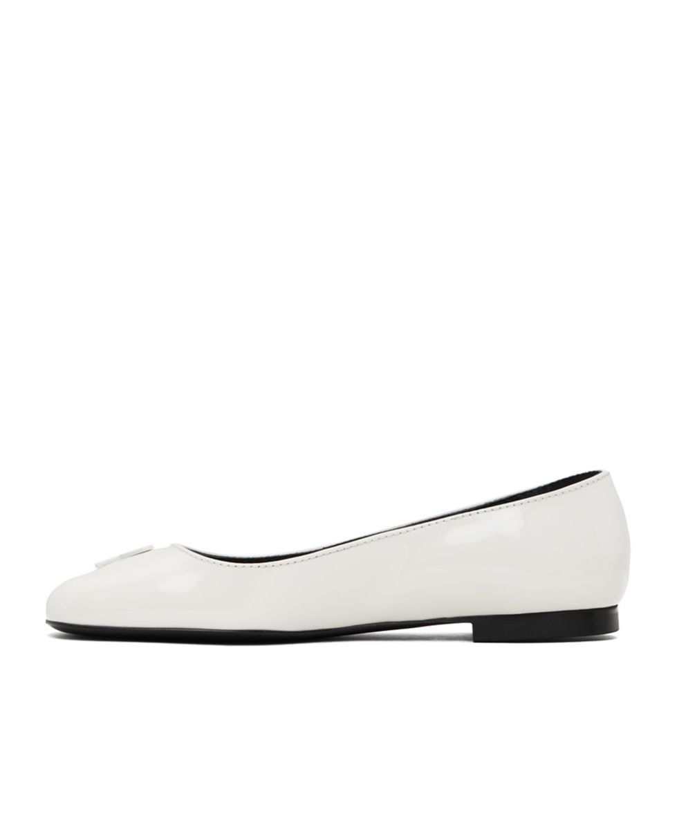 Ami Alexandre Mattiussi White Ami De Cœur Ballerina Flats In White
