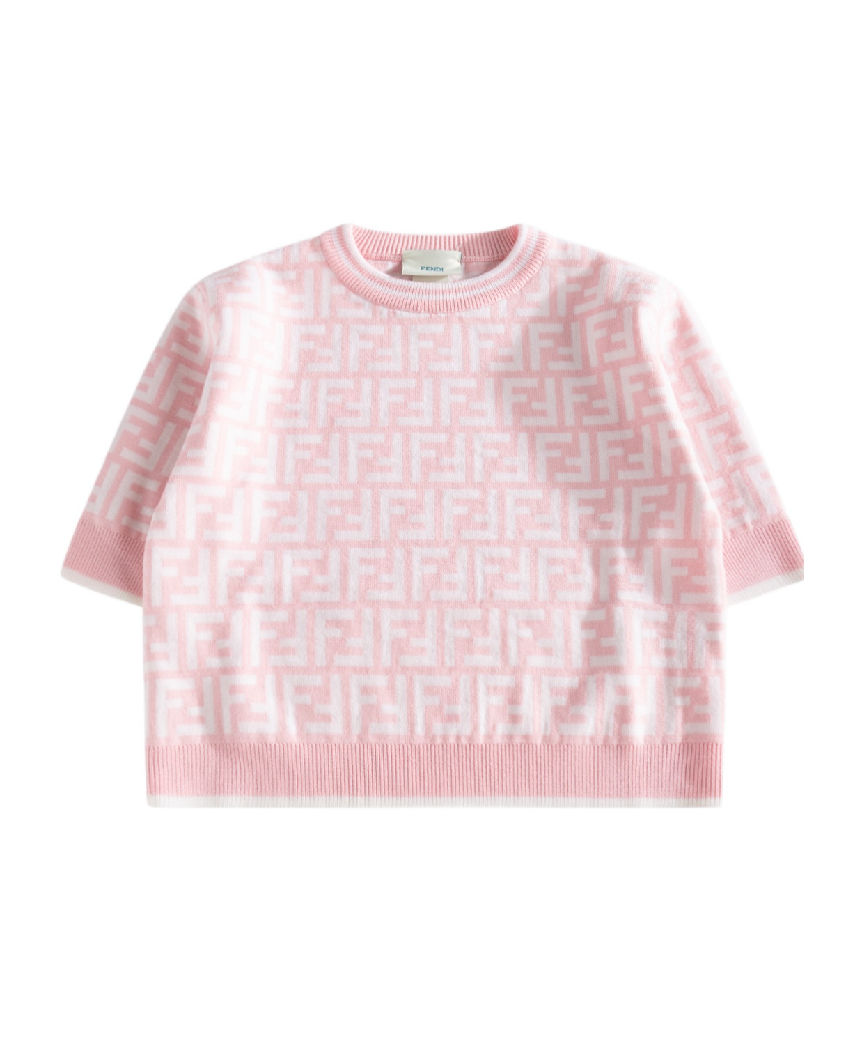 Fendi Round Neck Sweater In Pink
