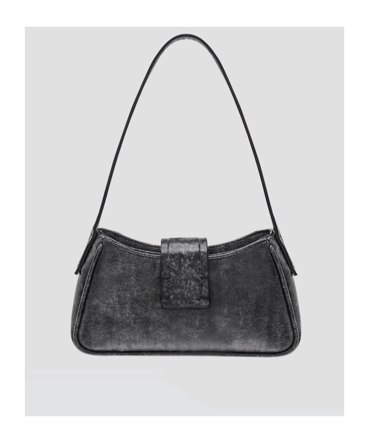 Misbhv Slogoo Plaque Zipped Shoulder Bag In Black