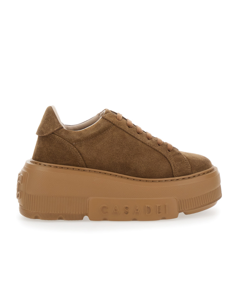 Casadei Nexus Suede Sneakers In Brown