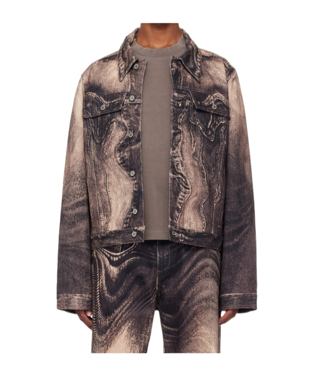 Camperlab Long-sleeved Denim Jacket In Black