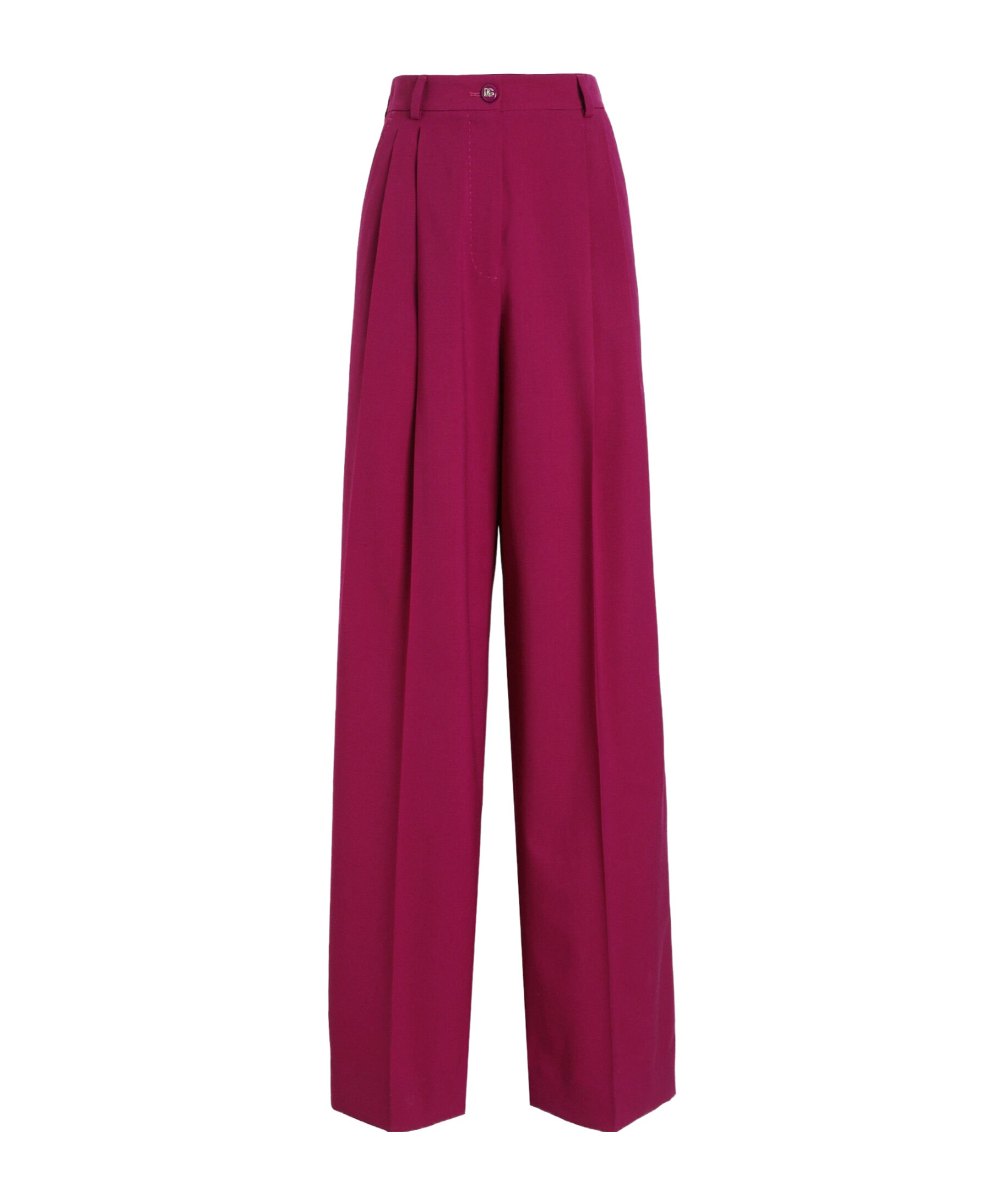 Dolce & Gabbana Wide-leg Tailored Wool Pants In Pink