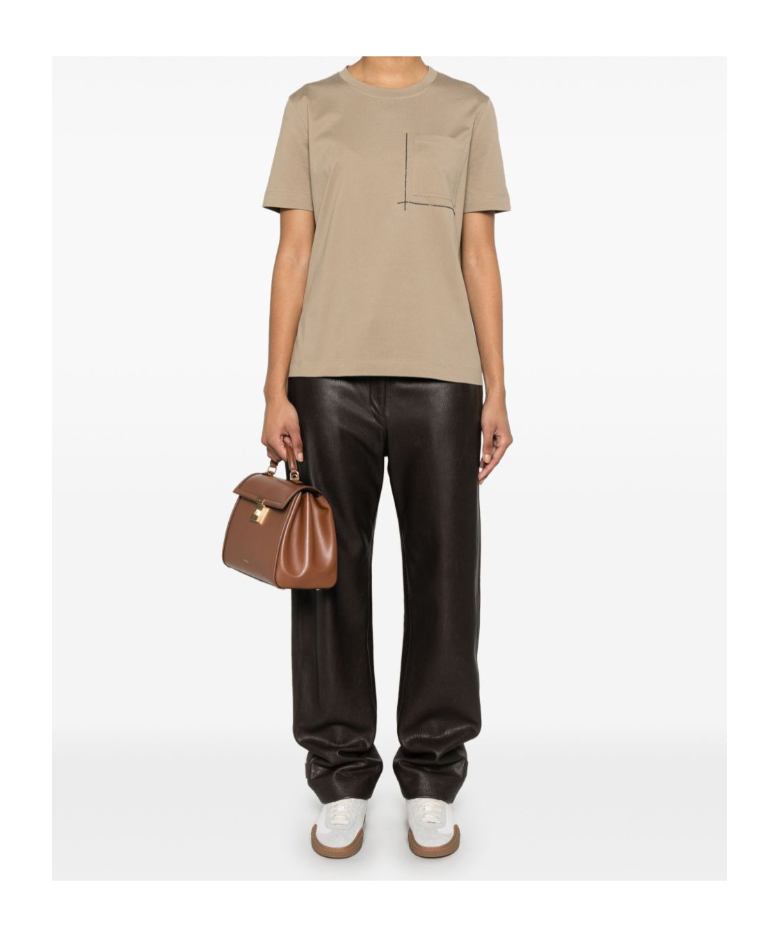 Brunello Cucinelli Monili Chain-detail T-shirt In Nude