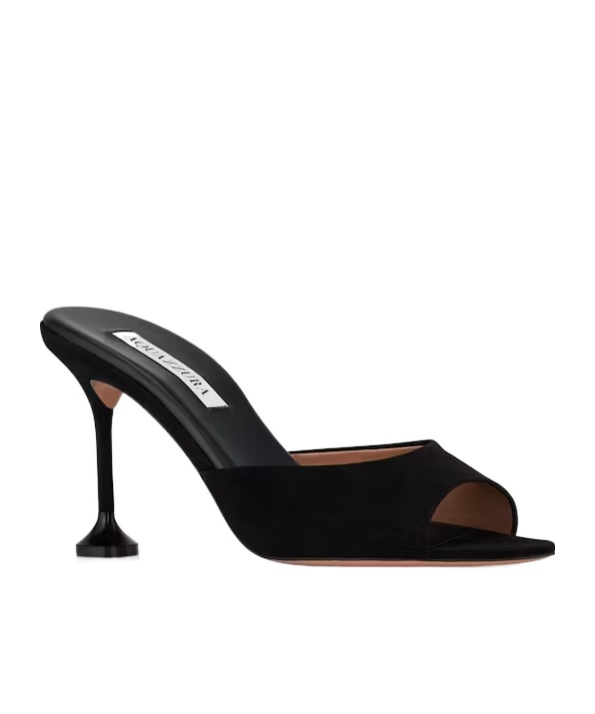 Aquazzura Suede Bisous Mules 85