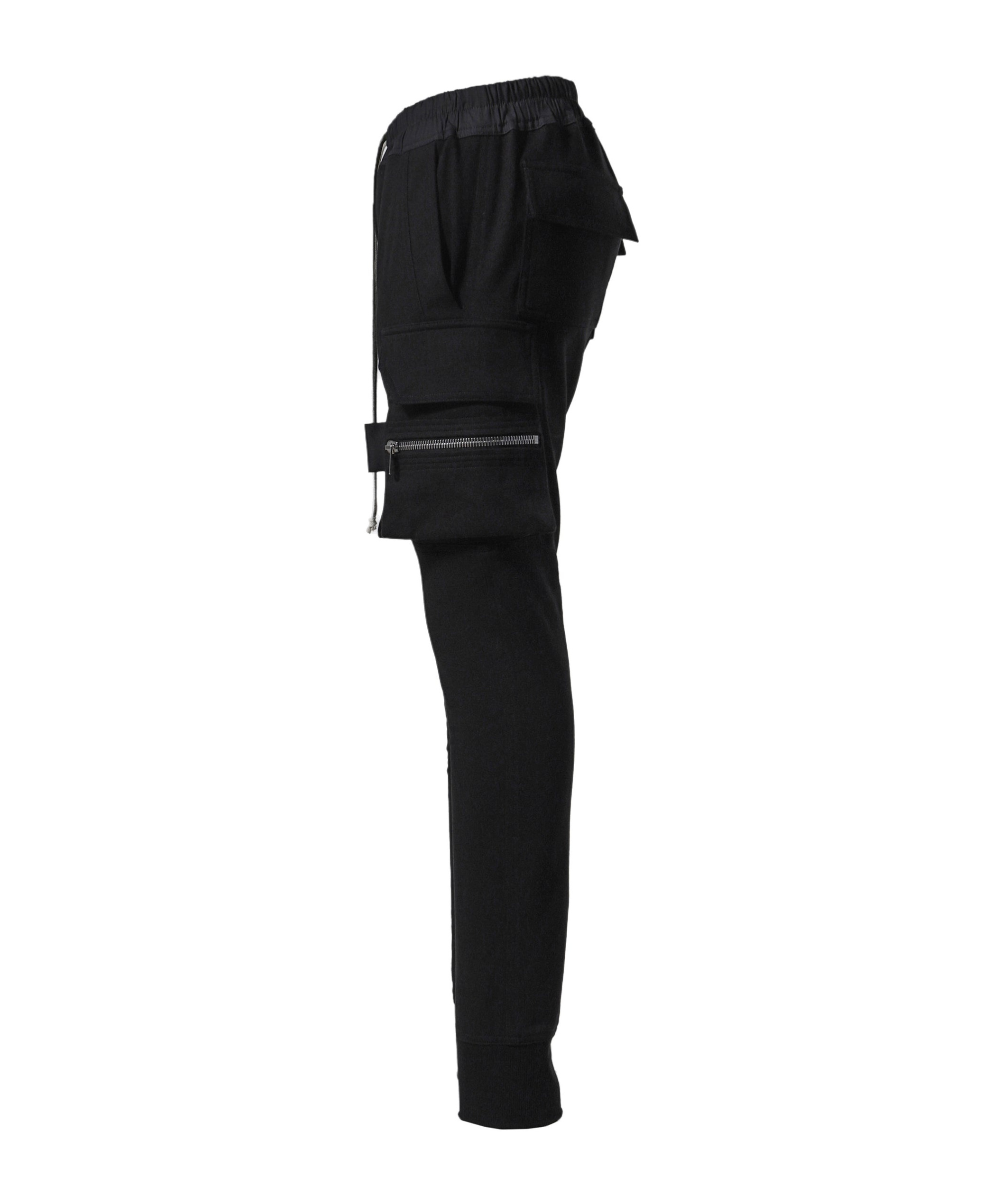 Rick Owens Drawstring Elastic Waist Casual Pants In Black