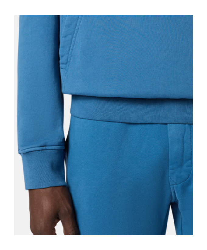 Stone Island Hooded Sweatshirt With Pockets In Blue