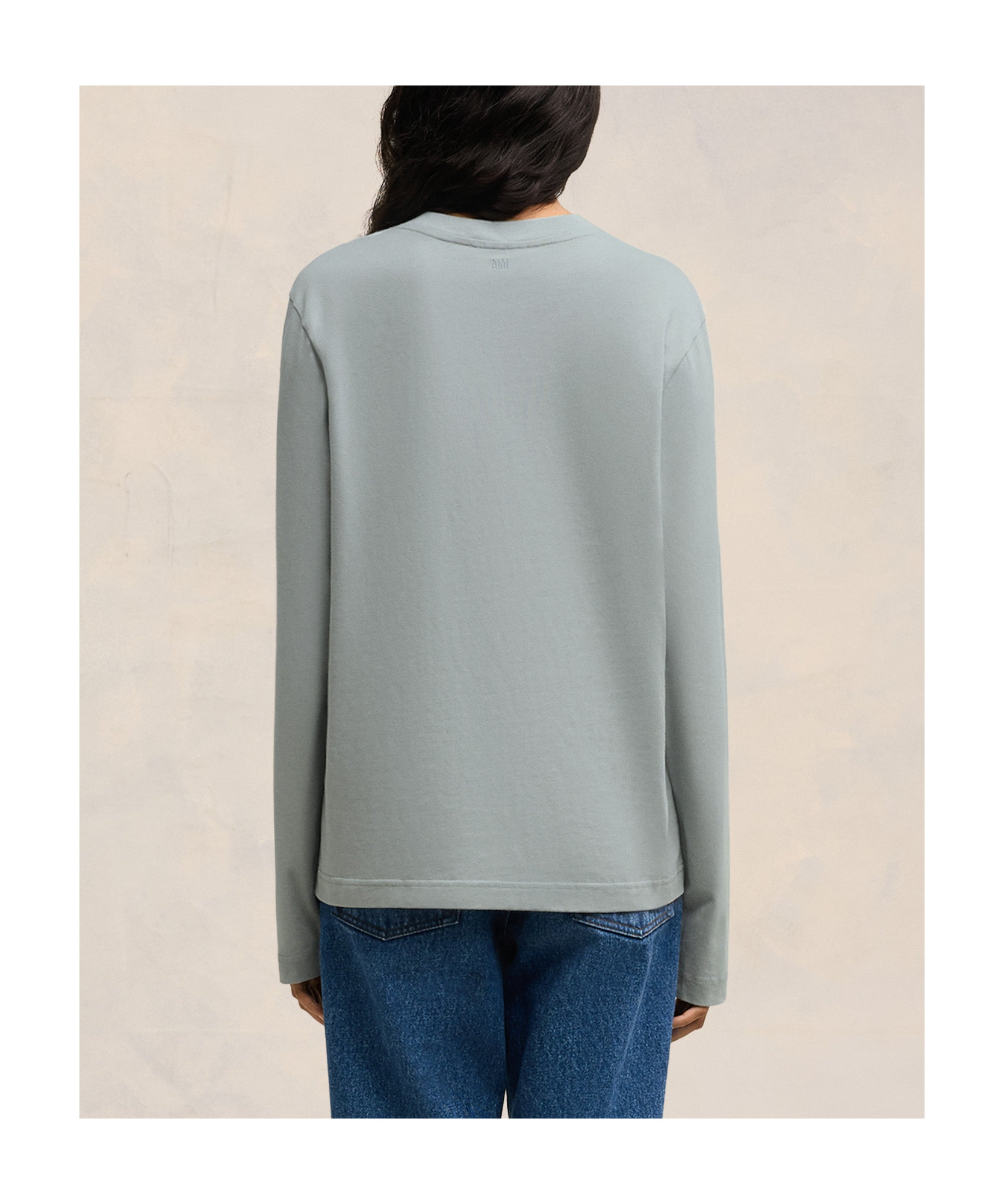 Ami Alexandre Mattiussi Long-sleeved T-shirt In Gray