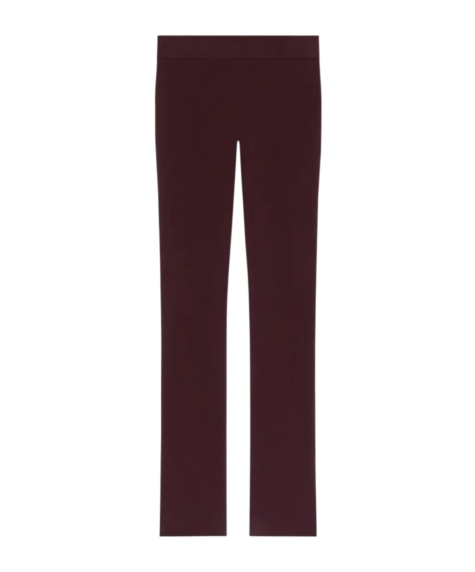 Courrèges Bootcut Interlock Trousers In Burgundy