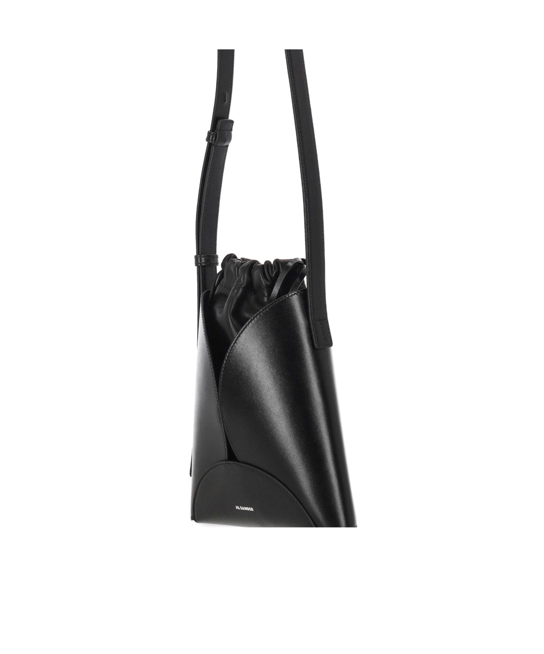 Jil Sander Drawstring Shoulder Bag In Black