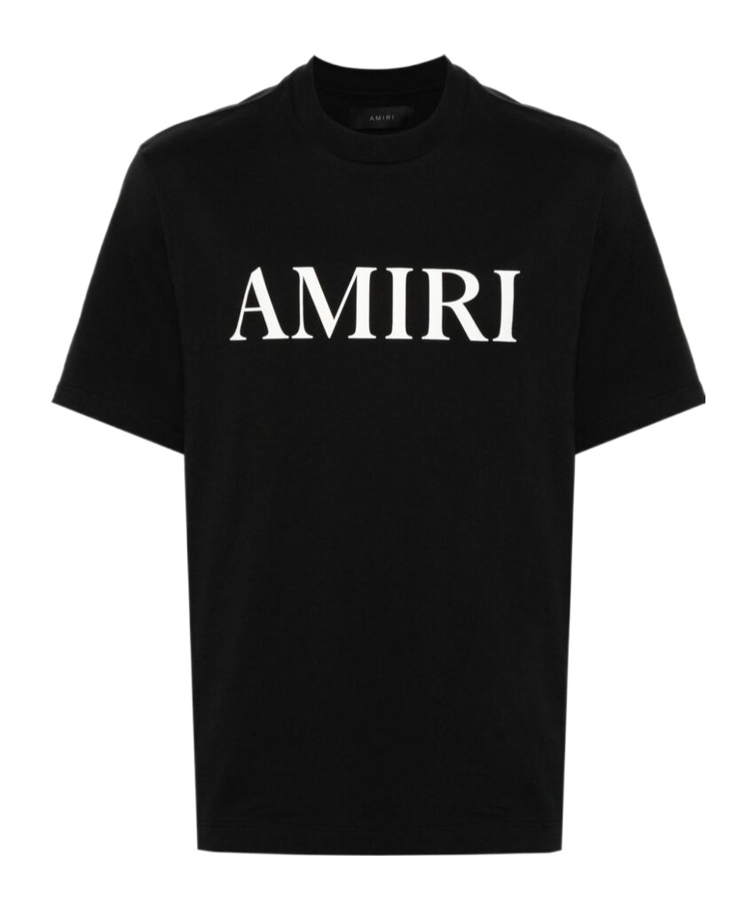Shop Amiri Rubberised-logo T-shirt In Black