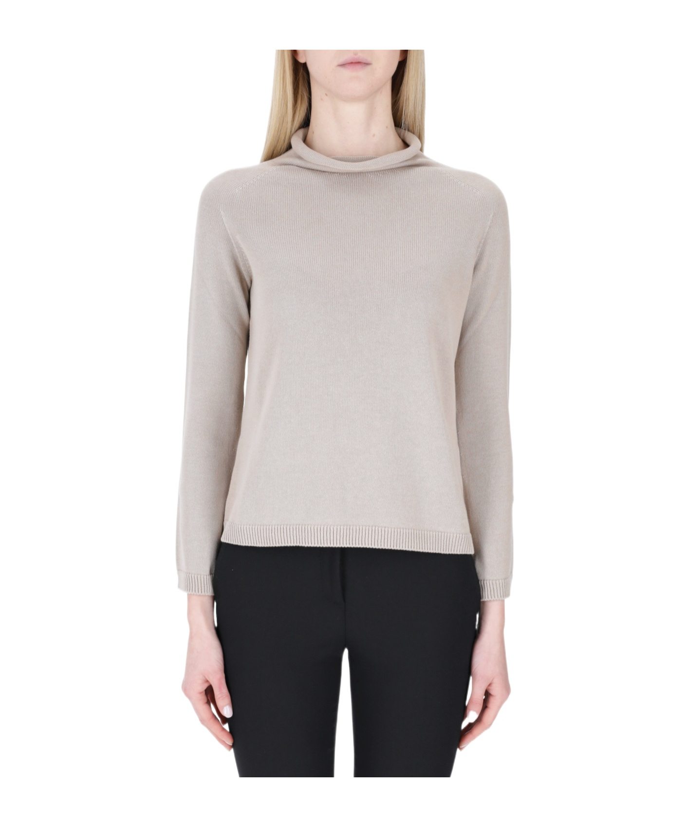 Max Mara Long-sleeved Knit In Multicolor