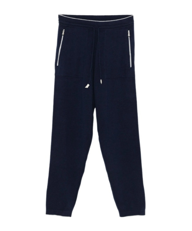 Eleventy Zip-pocket Drawstring Track Pants In Black