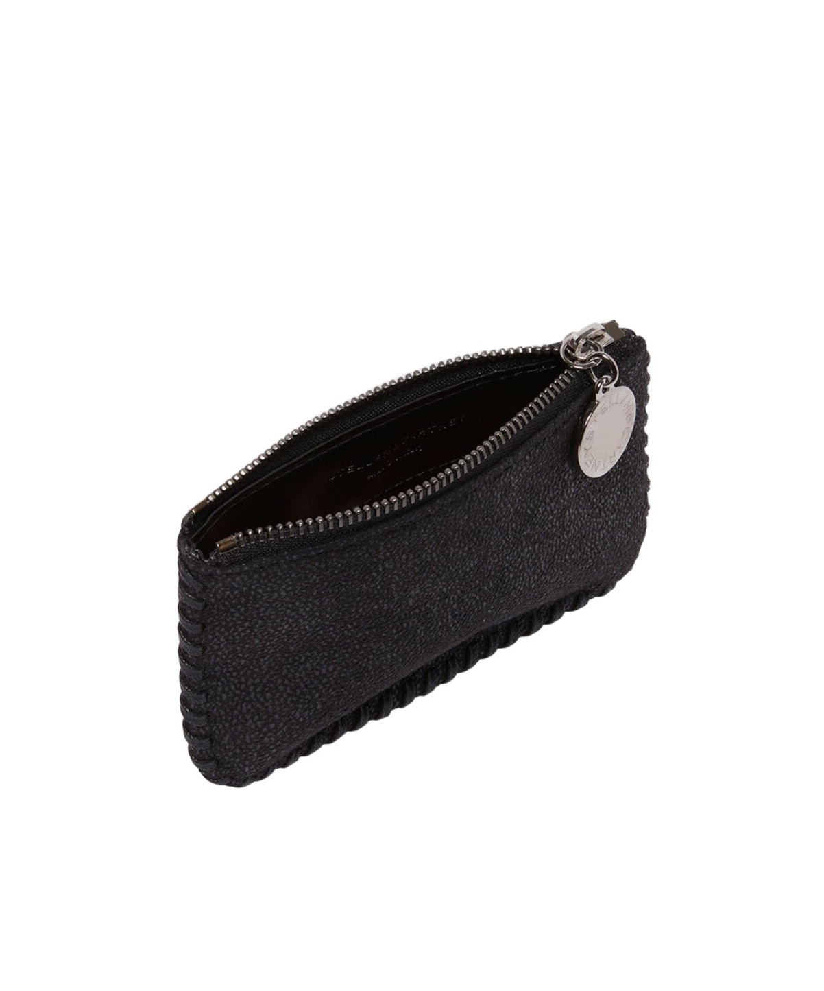 Stella Mccartney Falabella Zip Cardholder Keyring In Black