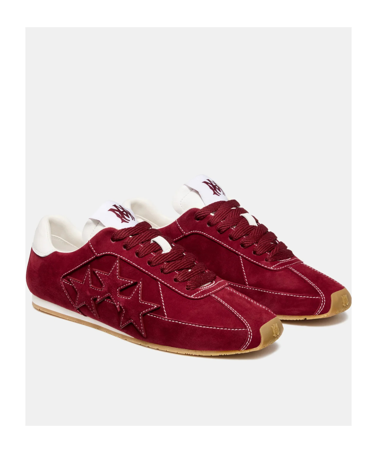 Amiri Pacific Flat Suede Sneakers In Burgundy