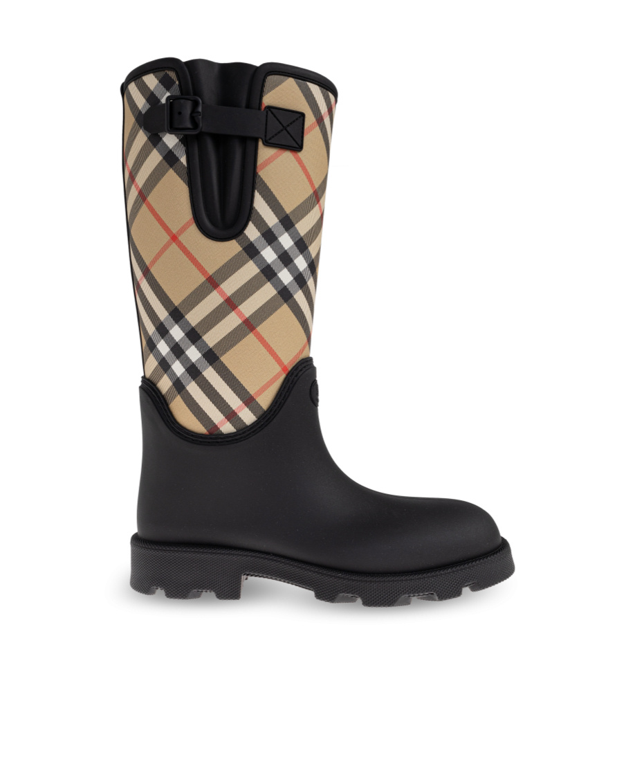 Burberry Plaid-patterned Wellington Boots In Multi