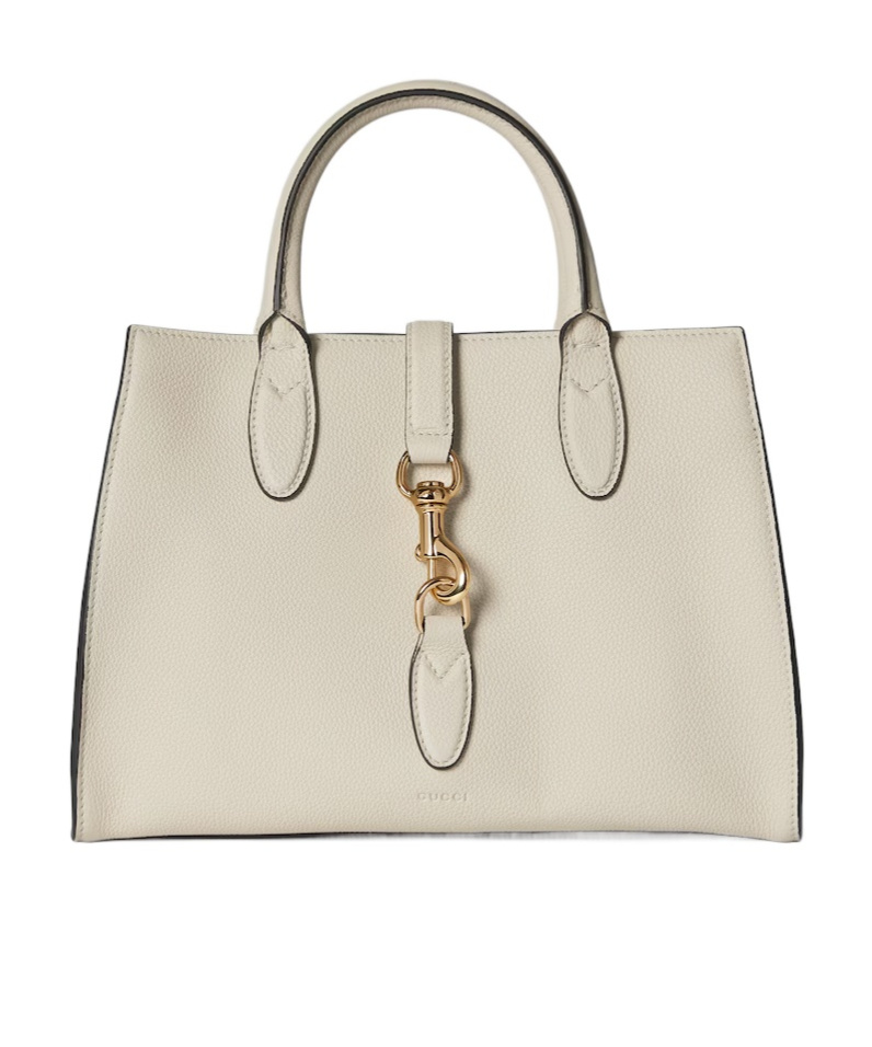 Gucci Medium Shoulder Bag With Hooks And Buckles In White
