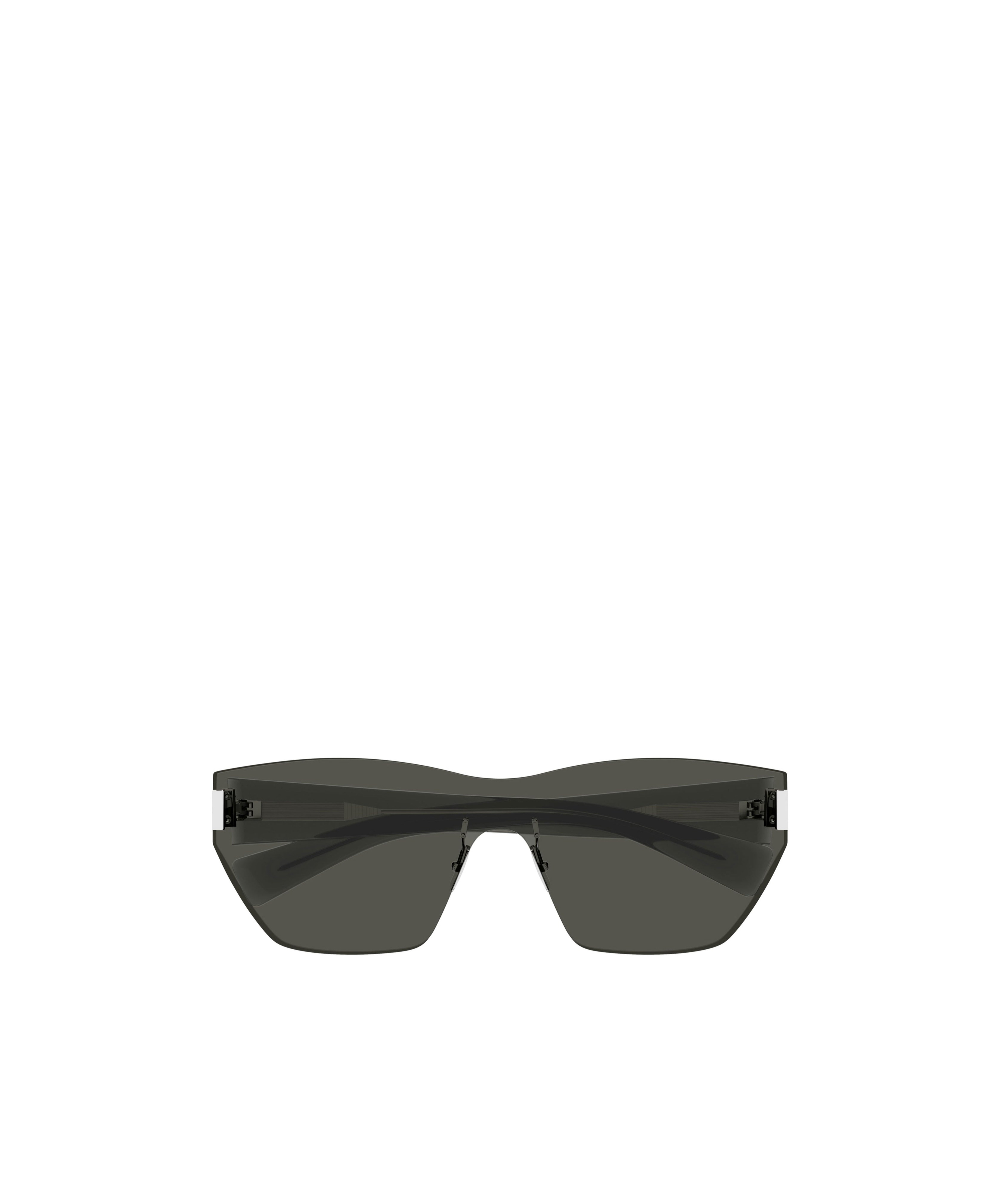 Shop Saint Laurent Rimless Sunglasses In Grey