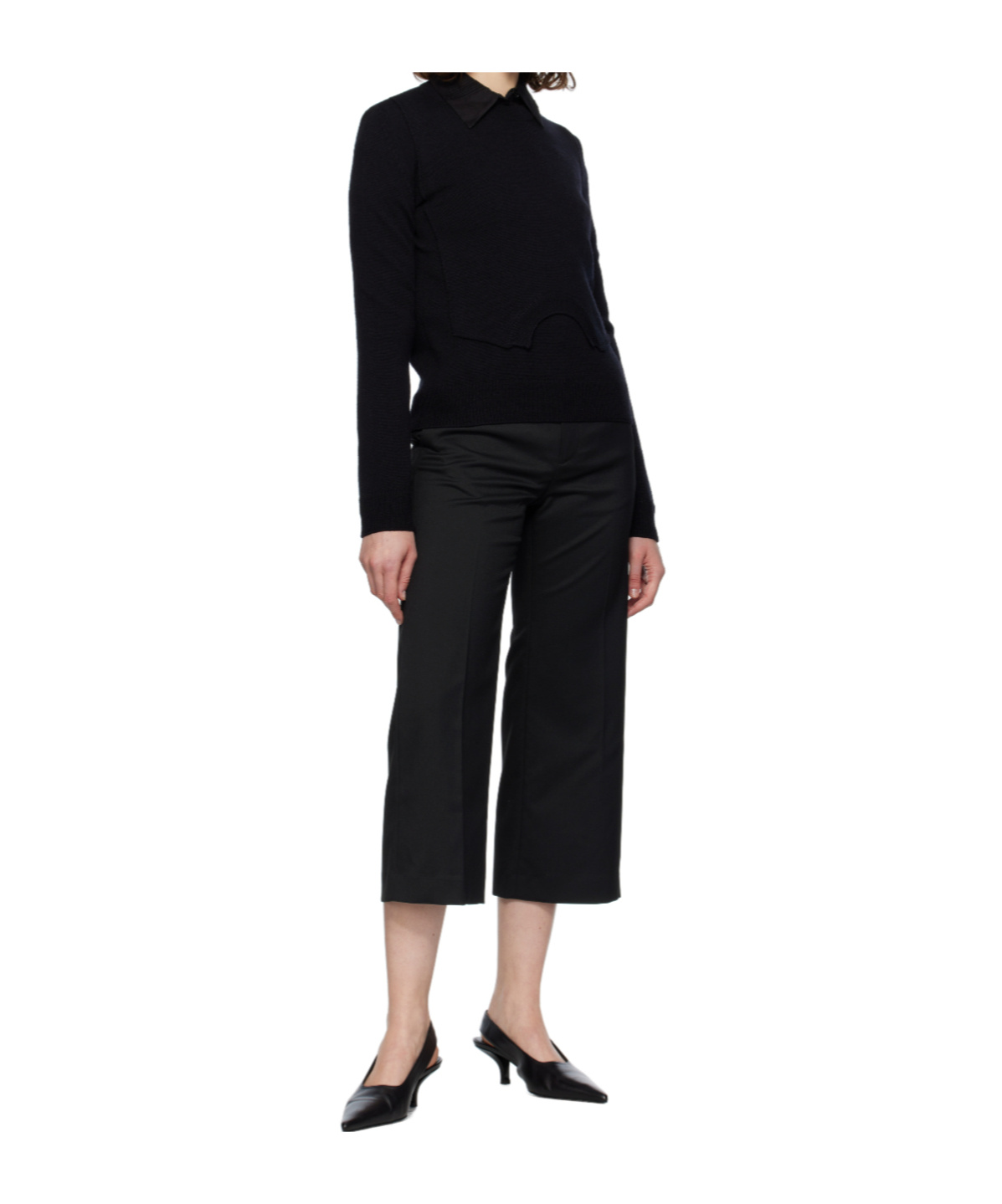 Mm6 Maison Margiela Wool Sweater In Black