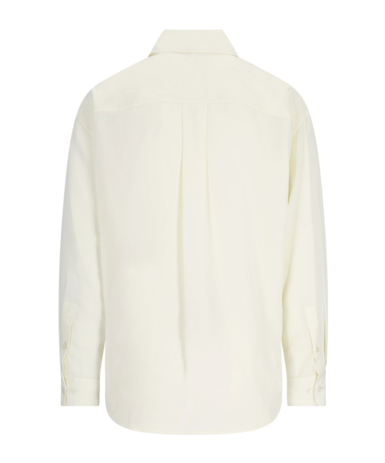 Lemaire Regular Shirt With Long Sleeves And Pointed Collar In White