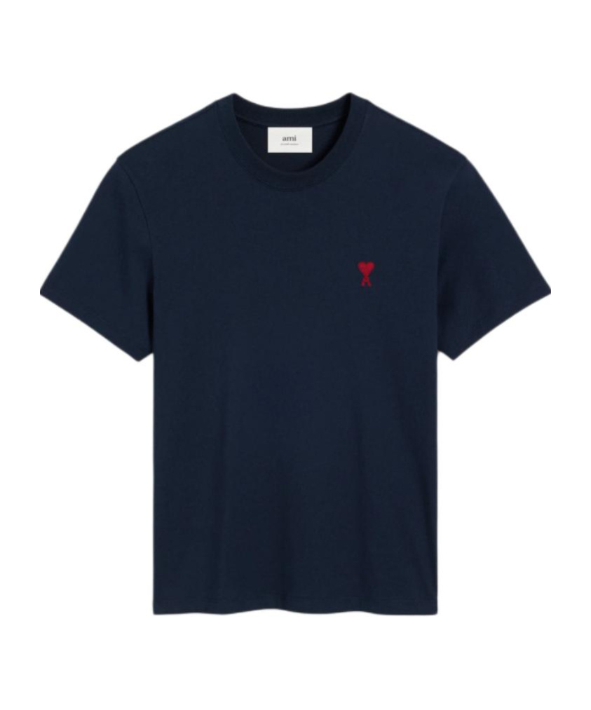 Ami Alexandre Mattiussi Love Embroidered Short-sleeved T-shirt In Black
