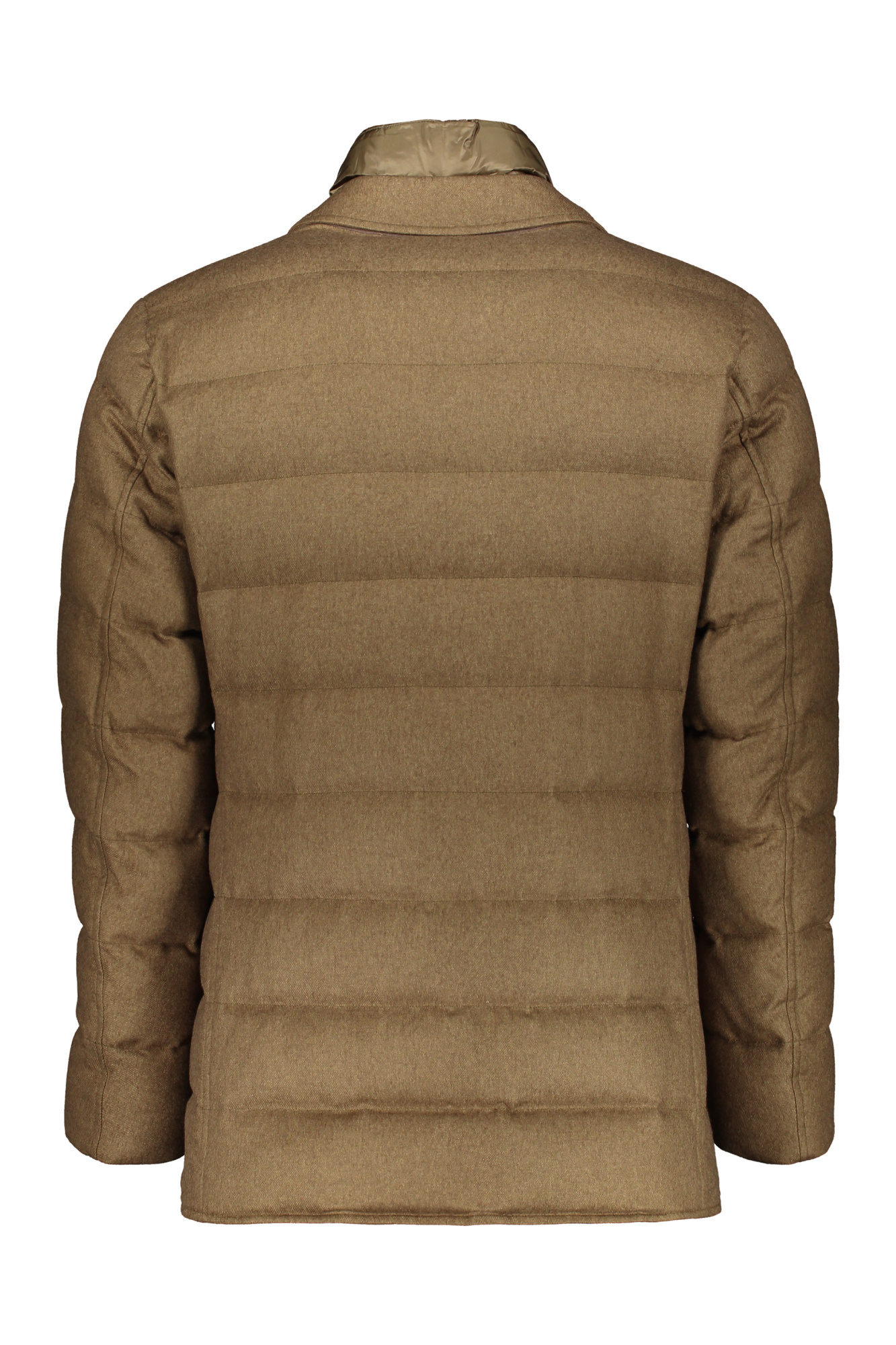 Herno Removable-panel Padded Jacket In Brown