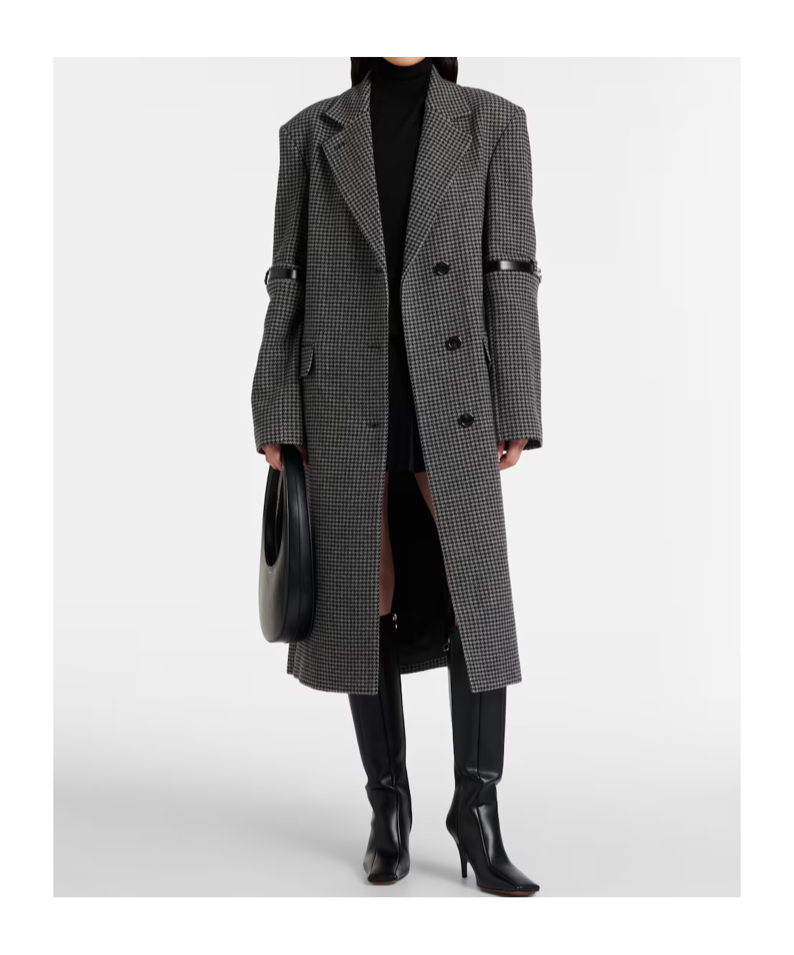 Coperni Thousand Birds Wool And Cashmere Coat In Black